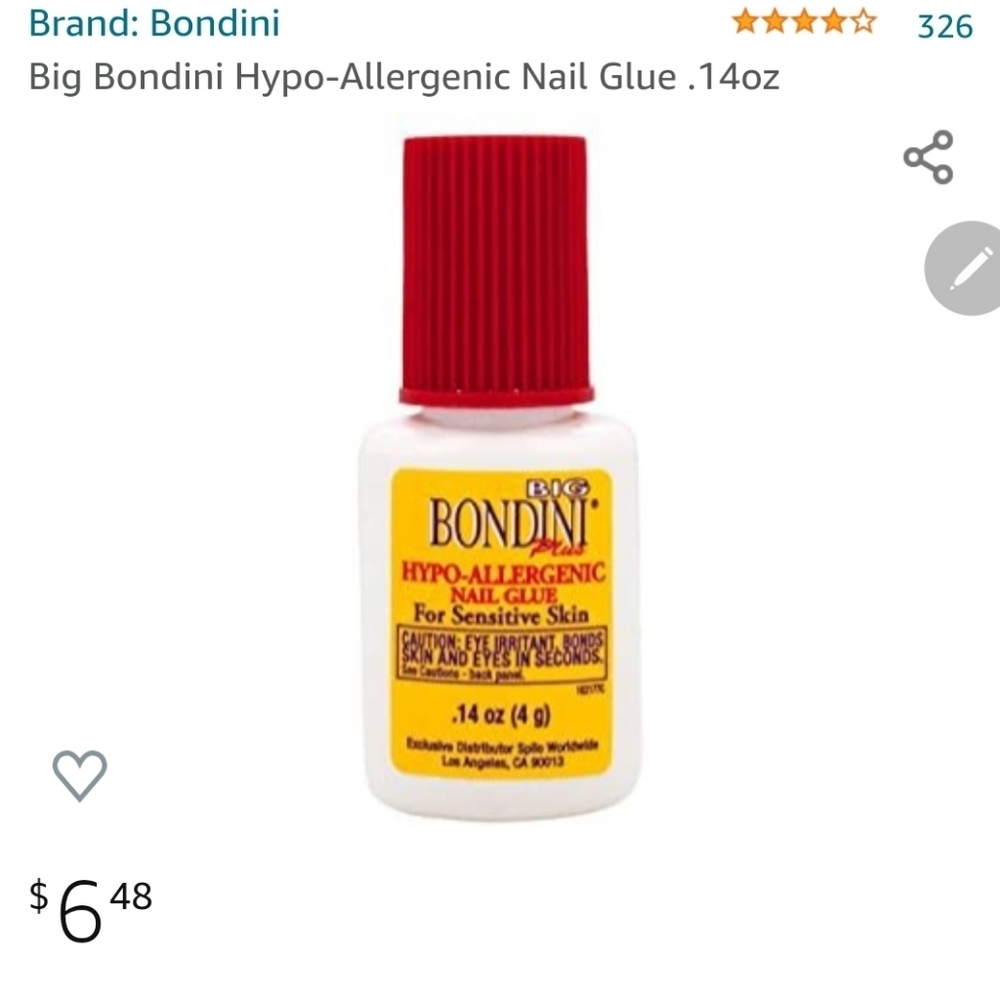 Big Bondini Hypo-Allergenic Nail Glue .14oz